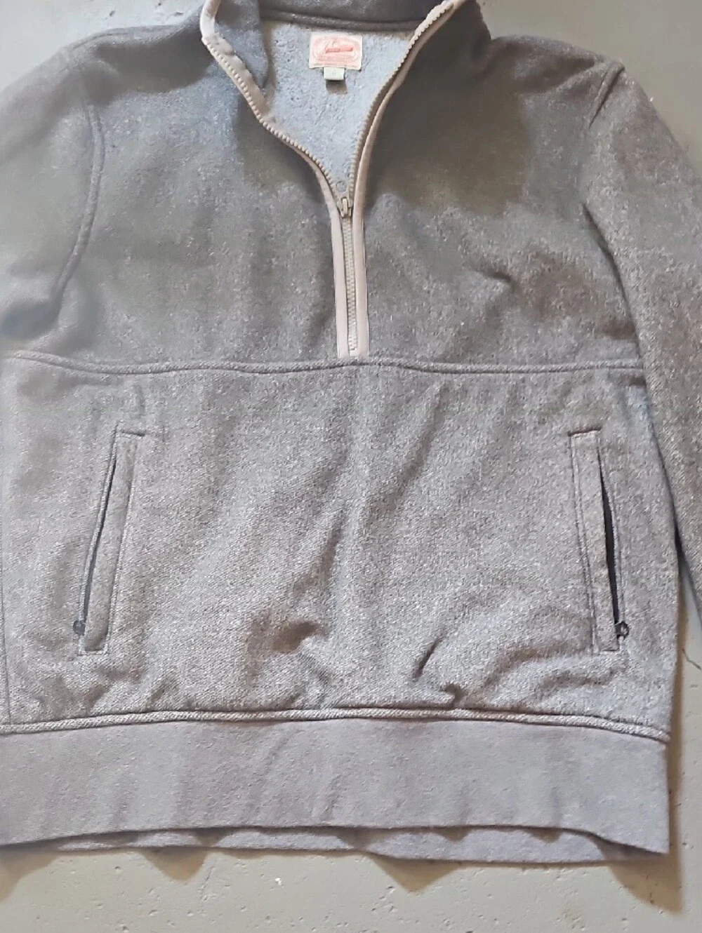 J. Crew Men's Gray Half-Zip Sweater Jacket